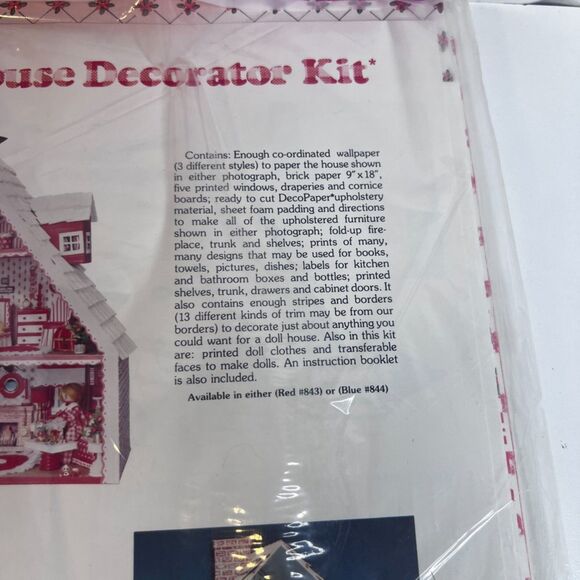 VTG Carousel Crafts Doll House Decorator Kit Wallpaper Doll Furniture Clothes - Picture 7 of 13